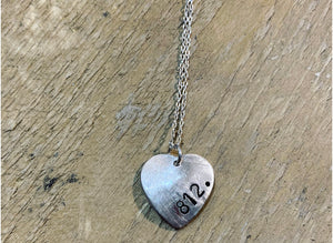 Number heart pendant