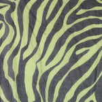 Green and black cotton zebra stripe scarf