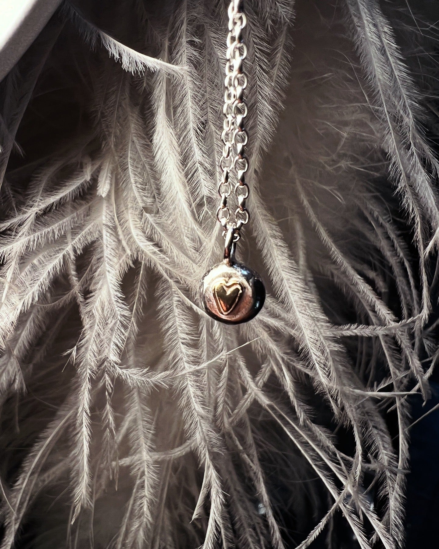 Pebble heart pendant