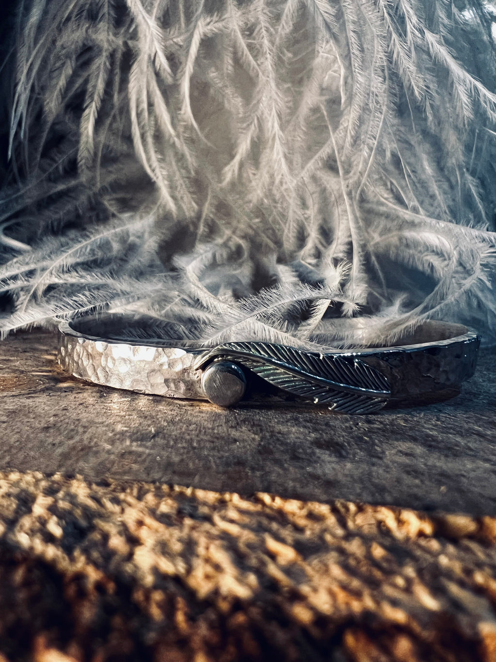 Feather ashes bangle