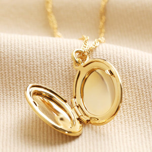 Oval locket- gold plated