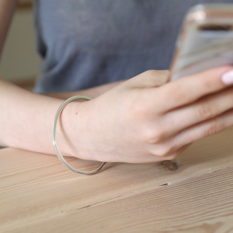 silver plated bangle