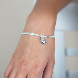 Triple strand heart bracelet