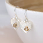 textured heart earrings