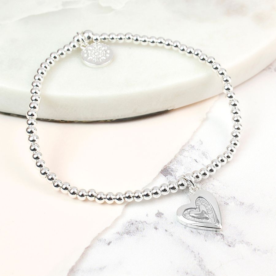 Silver heart bracelet