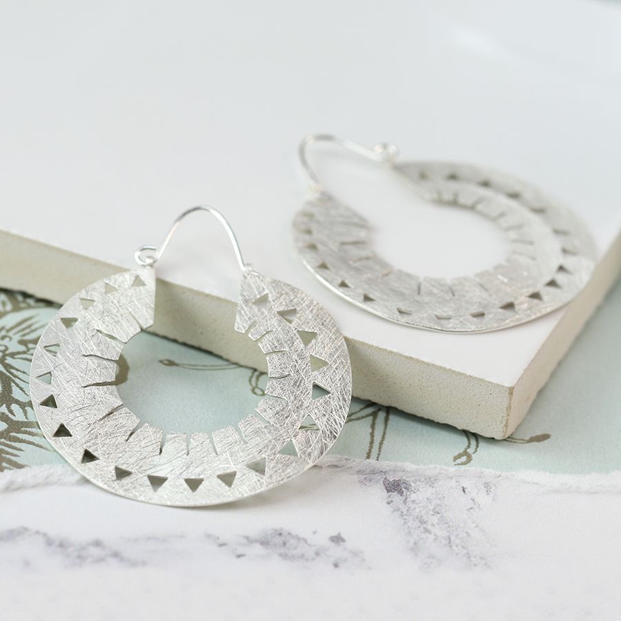 Cut out hoop earrings