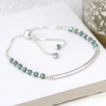 Adjustable bead bar bracelet