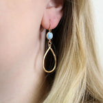 Golden teardrop earrings