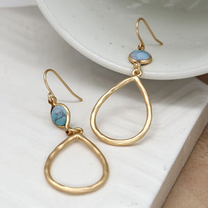 Golden teardrop earrings