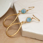 Golden teardrop earrings