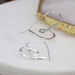Twisted heart earrings