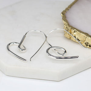 Twisted heart earrings