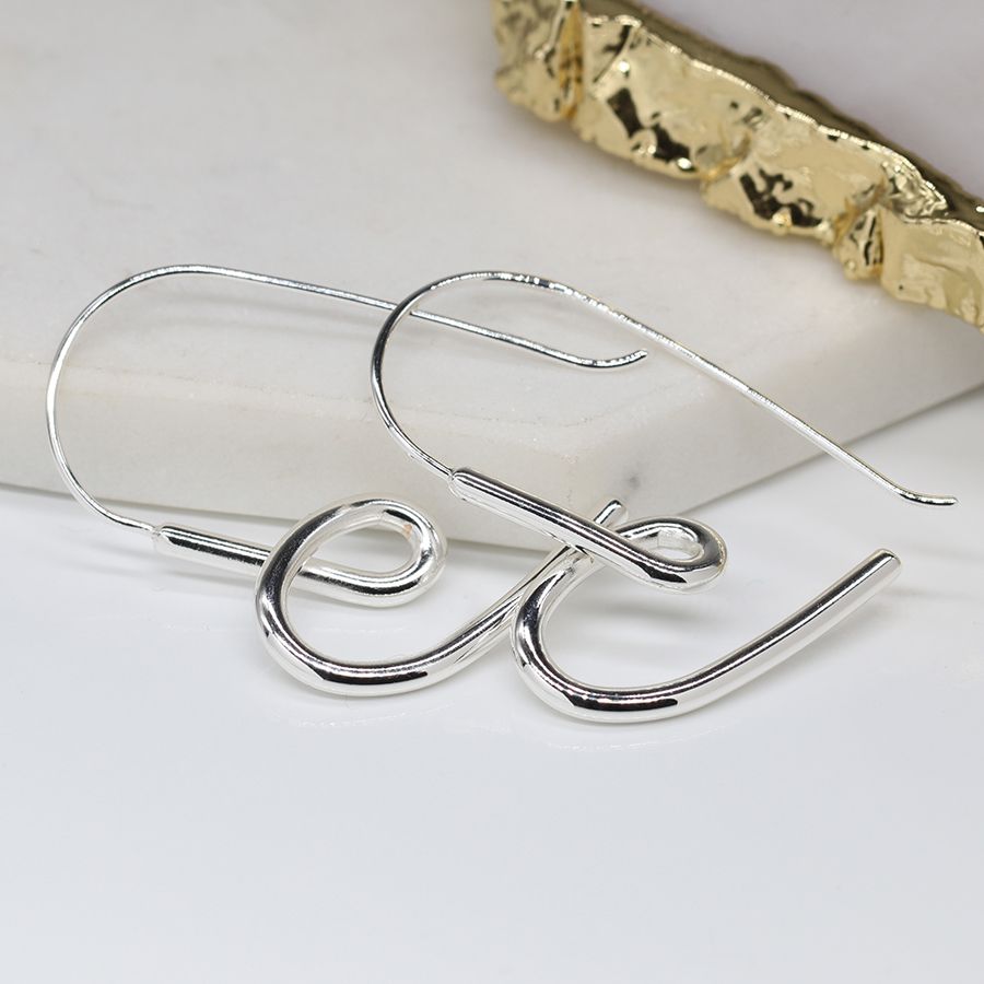 Twisted heart earrings