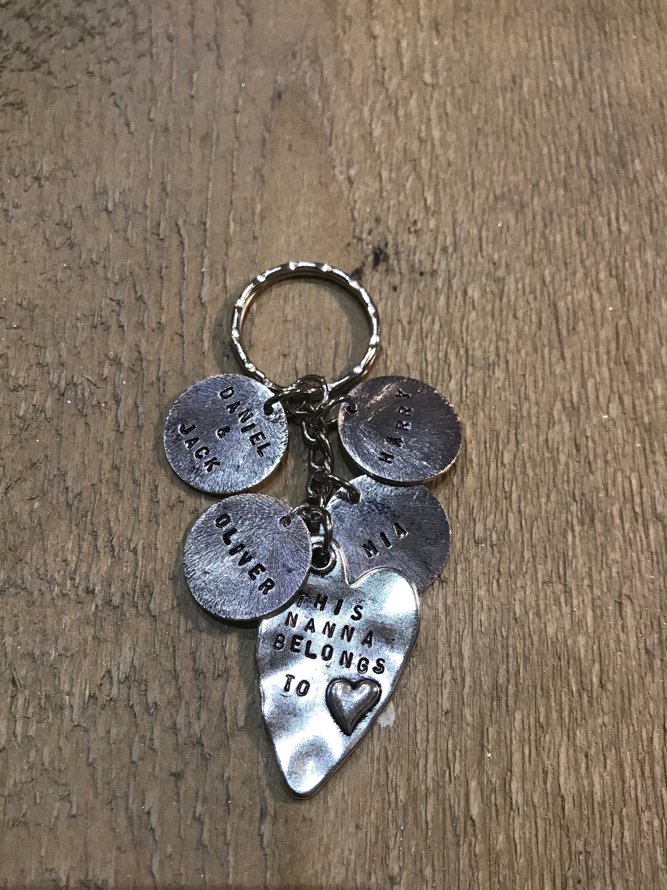 Silver 2025 heart keyring