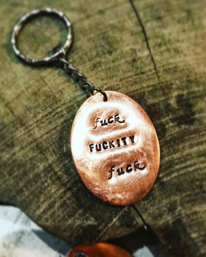 Naughty copper keyrings