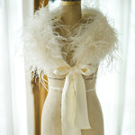 Ostrich feather shrug