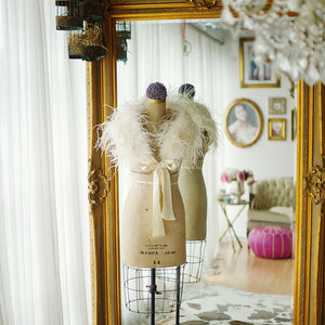Ostrich feather shrug