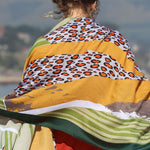 Green mix Leopard print scarf