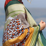 Green mix Leopard print scarf