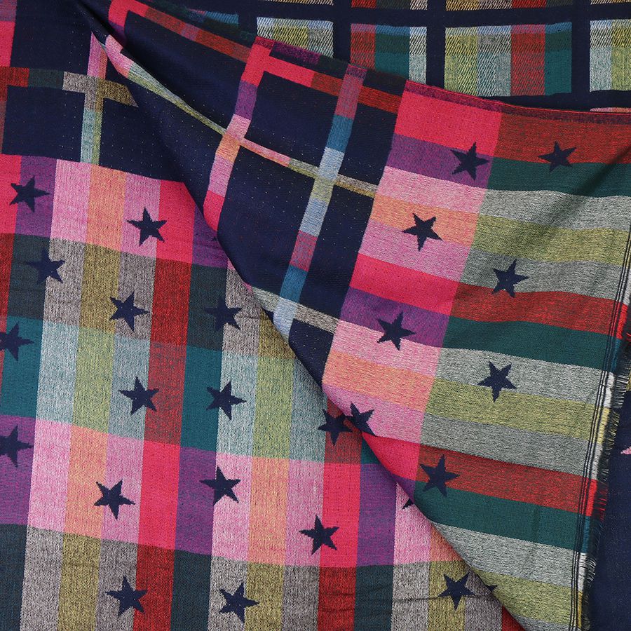 Navy star print scarf