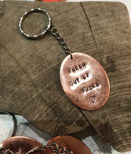 Naughty copper keyrings