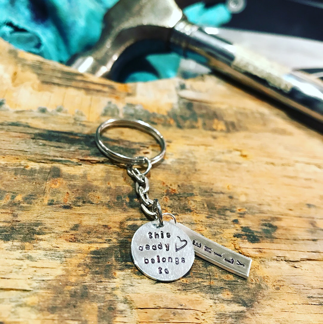 Engraved tag keyring