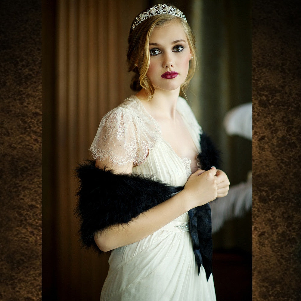 Marabou feather shrug