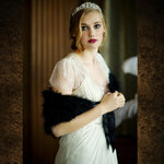 Marabou feather shrug