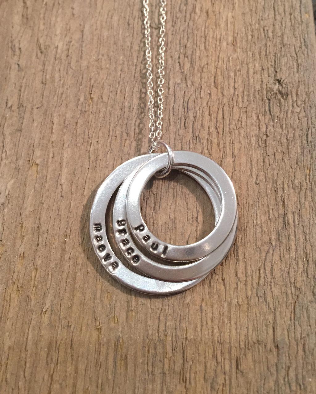 Personalised hoop necklace