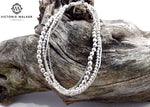 Silver strands bracelet