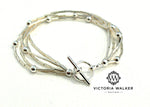 Silver beady bracelet