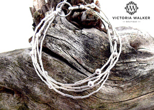 Silver beady bracelet