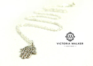 Sterling Silver Hamsa Necklace