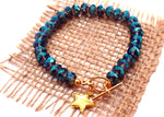Cut glass star bracelet