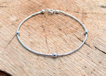 Silver plated stacker bracelet