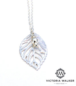 Silver Leaf Necklace
