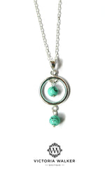 Turquoise Loop Drop Pendant