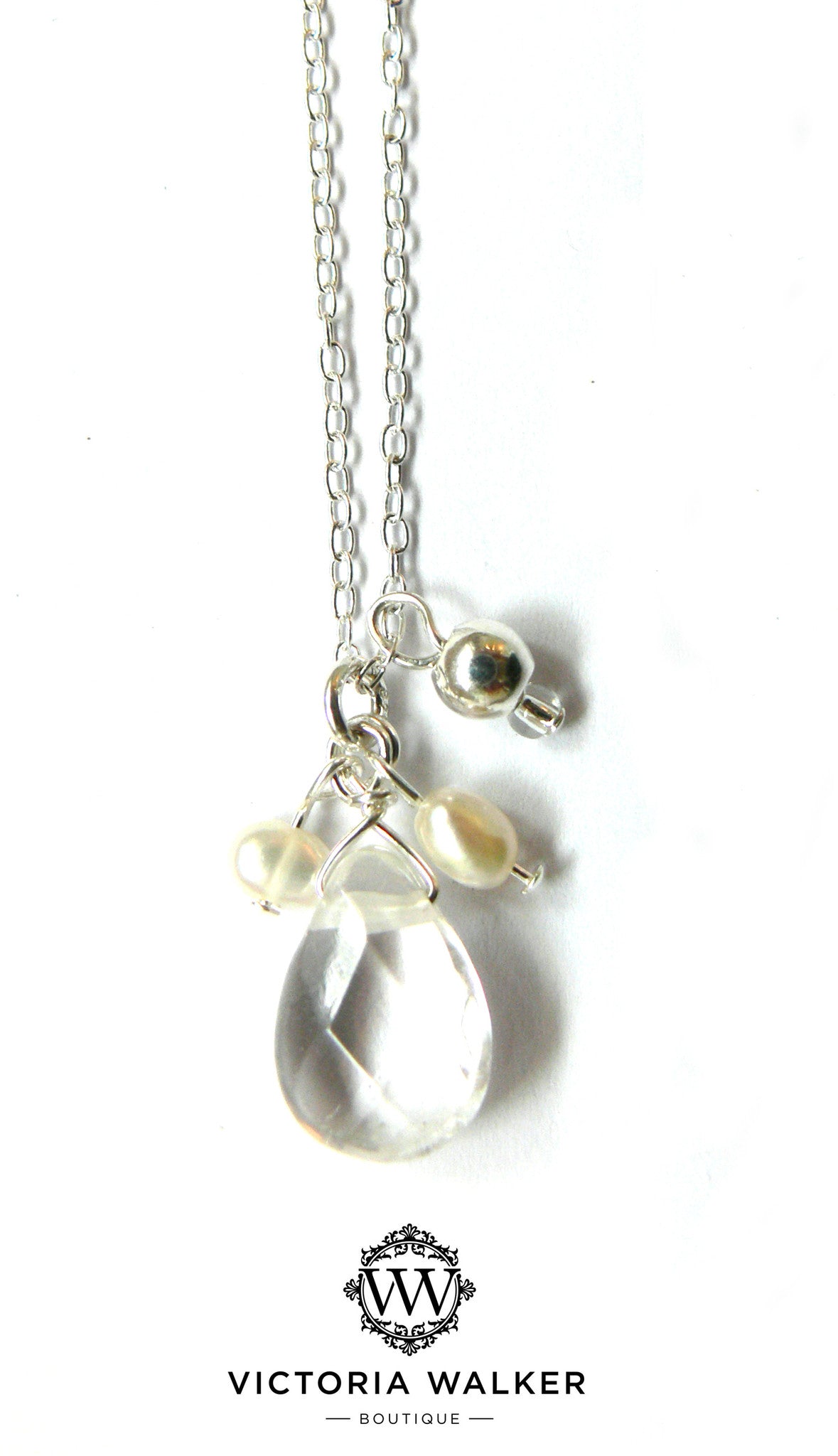 Crystal Quartz Freshwater Pearl Necklace