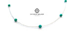 Turquoise Silver Bead Necklace