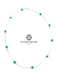 Turquoise Silver Bead Necklace