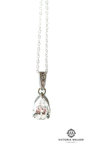 Pavé Crystal Drop Necklace