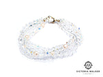 Silver Crystal Strands Bracelet