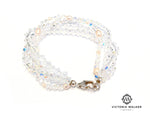 Silver Crystal Strands Bracelet