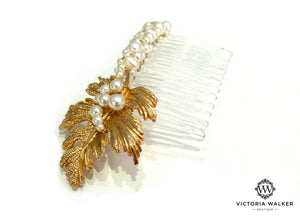 Vintage Gold Leaf Comb