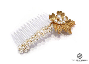 Vintage Gold Leaf Comb