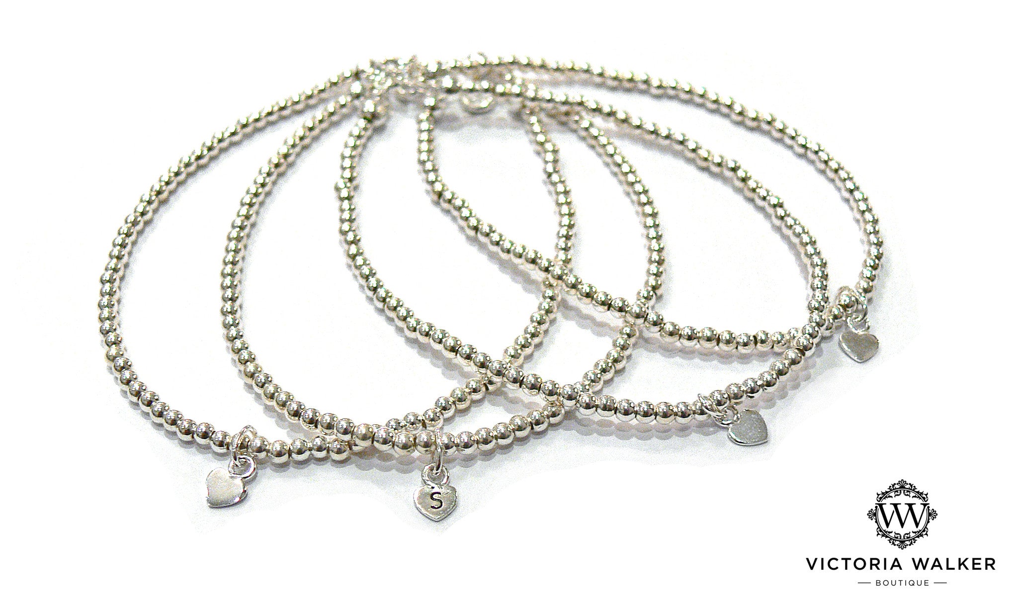 Bespoke Silver Heart Bracelet