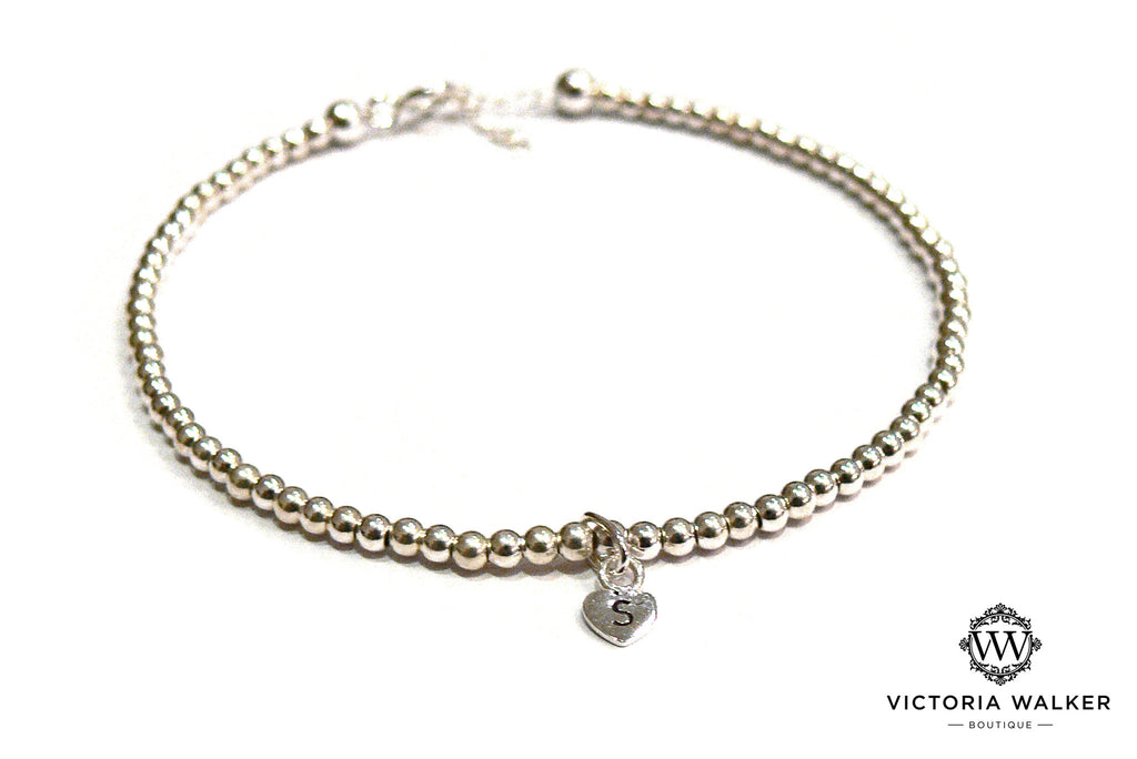 Bespoke Silver Heart Bracelet