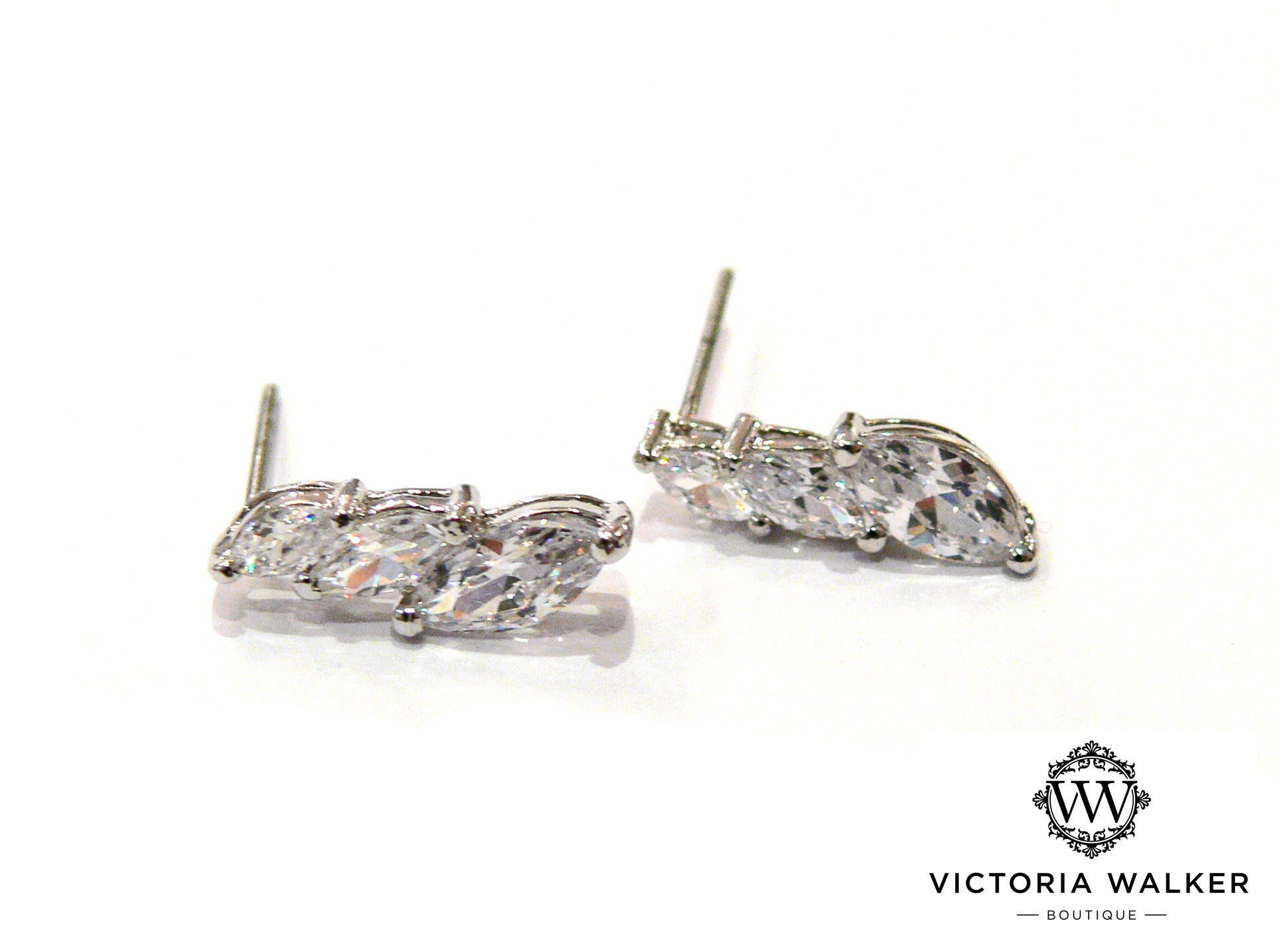 Triple Marquise Studs