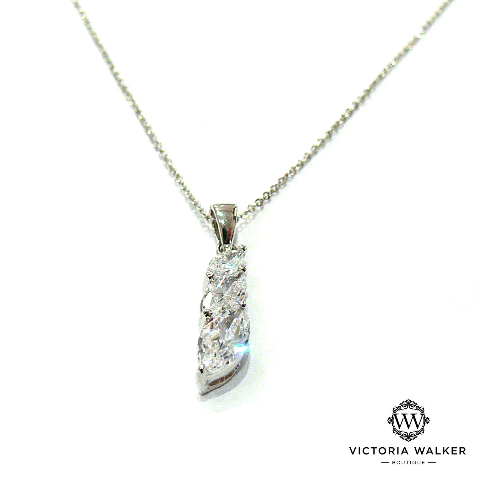 Triple Marquise Drop Necklace