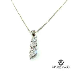 Triple Marquise Drop Necklace